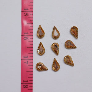 Honey Thilak/Drop Shape Crystal Stone/Kundan 8x13mm (1 Piece)