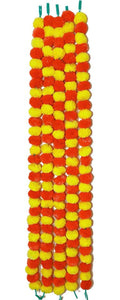 Marigold Fluffy Flowers String Garlands Mixed colour Toran Set- Home Door Wall Hanging Decorative Flower String.