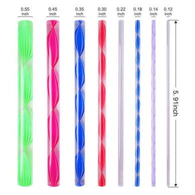 8Pcs Dotting Rods Acrylic Twist Sticks Wax Pencil Manicure Nail Art Tool/mandala Tools For Rocks