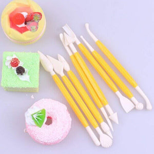 Eshwarshop 8Pcs/ 16 Patterns Fondant Cake Decorating Flower Sugar Craft Modelling Tools Clay Tool