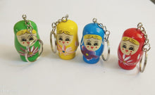 Load image into Gallery viewer, Wooden Doll Keyrings &amp; Keychains for Home.
