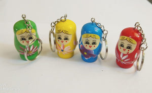 Wooden Doll Keyrings & Keychains for Home.