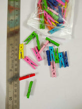 Load image into Gallery viewer, Multi Color Wooden Clips - Small Size (3Cm)
