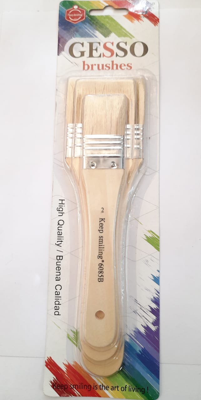 Flat Utility Paint Brush Set (Standard)/ Wash Brush Set 3 IN 1- Big Size