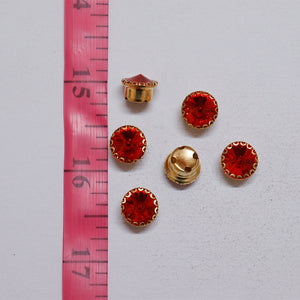 Round Shape Crystal Stone/Kundan 8mm (1 Piece)