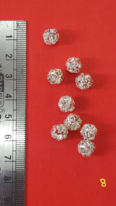 8 mm Stone Ball Silver