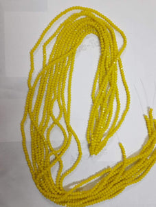 3Mm Premium Quality Shinning Crystal Strings Lemon Yellow Beads Glass 10Mm
