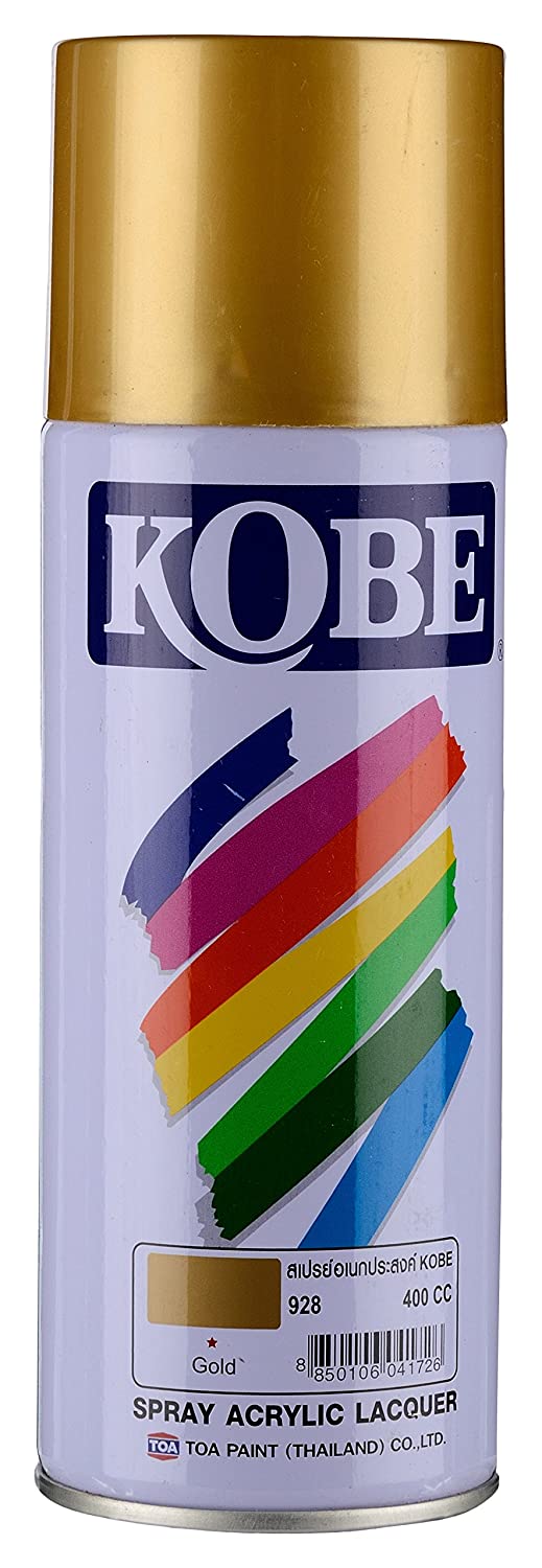 Kobe Acrylic Lacquer Spray For All Purposes-Gold Color (928) Fabric Glue & Adhesives