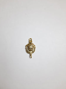 Antique Metal Gold Face Charms / Connectors with Hook Opened.AL-56