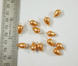 Pearl Beads / Dark Cream Color / 25Pieces