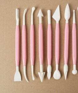 Eshwarshop 8Pcs/ 16 Patterns Fondant Cake Decorating Flower Sugar Craft Modelling Tools Clay Tool