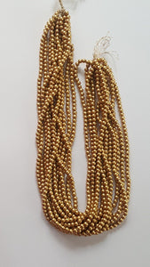Antique Gold Plastic Beads Full Bunch 04 mm