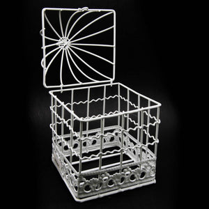 Bird Metal Cage (Set 3pcs) Square Plane With Wall Hanging