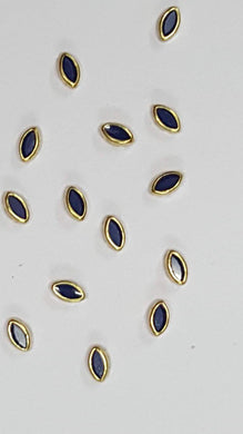 Coloured Pearl Kundan Stone (Flat Back Framed) 6 mm EYE SHAPE(Wholesale)