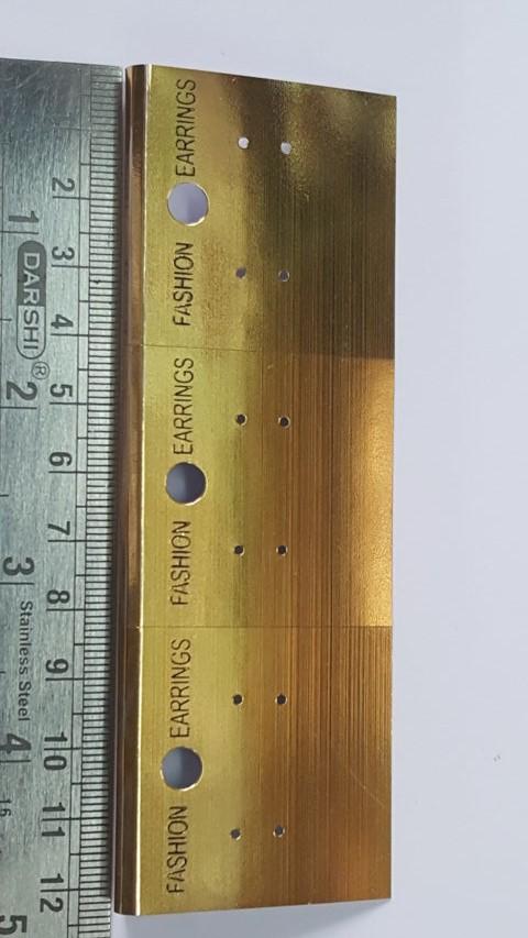 10 Pieces Ear Ring Card 4 cm X 4 cm GOLD (EC 02)