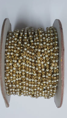 Pearl and GOLD Coloured Stone Chain