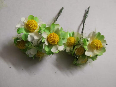 Artificial Paper Sun Flower Decoration Party Diy Materials 5 Paper Flower-1 Bunch(Green) Necklace