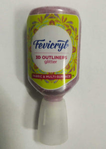 Fevicryl 3D Outliner-Glitter Pink