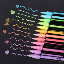 Load image into Gallery viewer, Pastel Neon Color Gel Pens Pack of 12 colors - Nib Size: 1 mm
