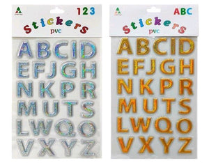 Alphabets Glitter Sticker Random Colors