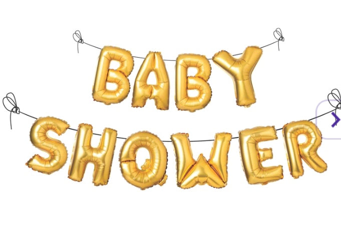 Baby Shower Foil Printed Banner Cardboard