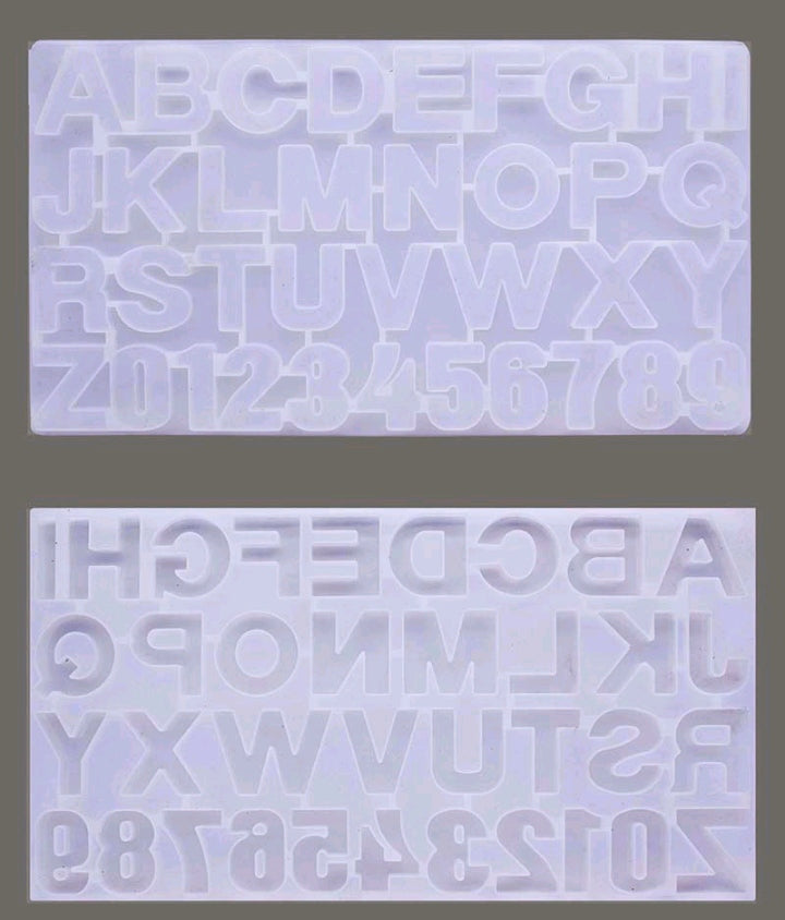 Resin Silicone Mould Alphabets Numbers – Eshwarshop