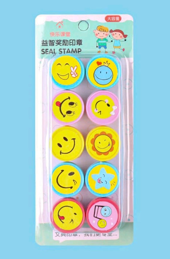 Smile Stamps Pack 10 Pcs