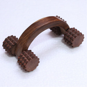 Wooden Acupressure Roller Back Massager, Ring Two Sided for Body Relaxation