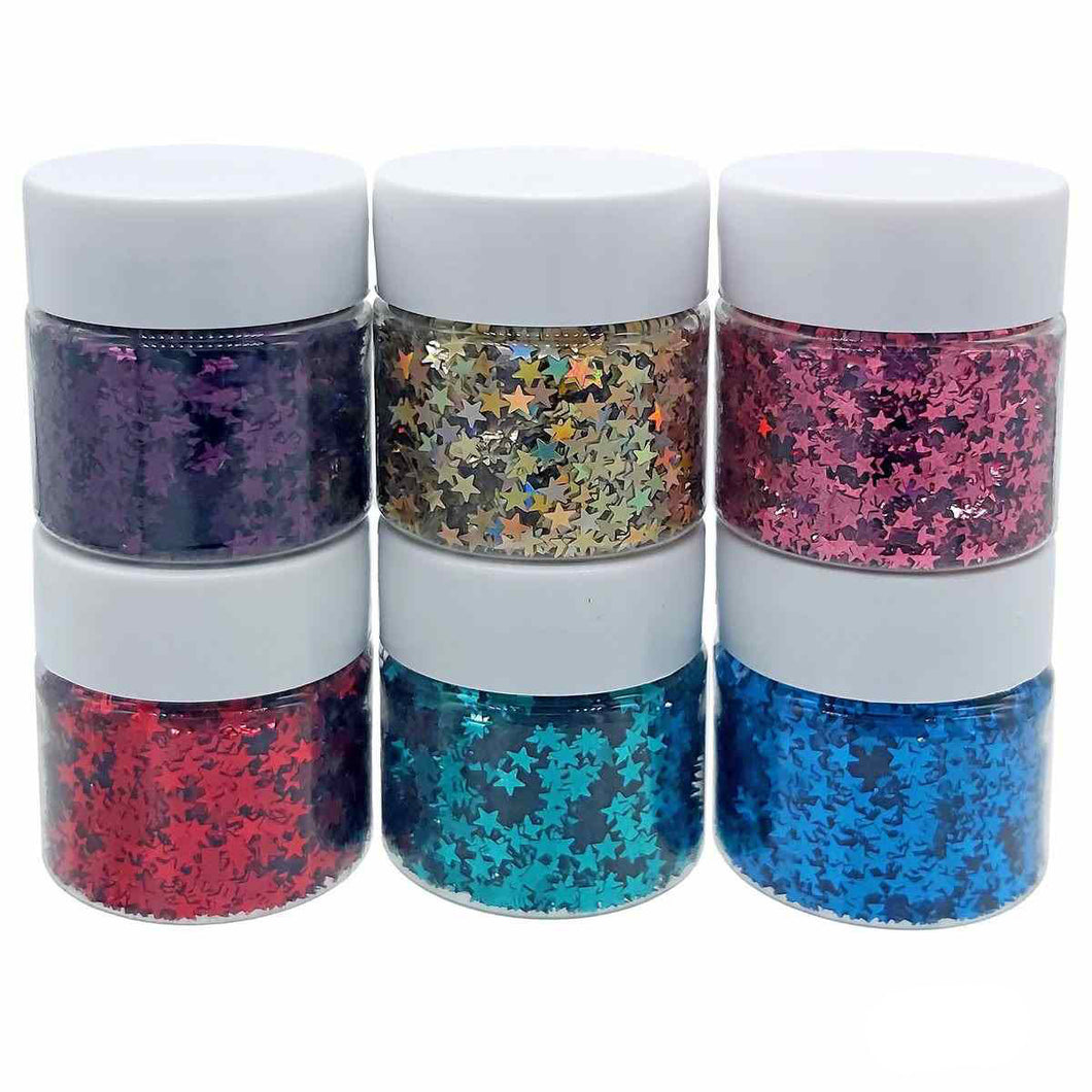 Epoxy Jewelry Making Mold Filler 3D Nail Art Star Shape Glitter Sequins 60 Grams - DIY Nails & Resin -