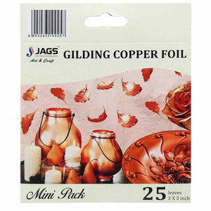 Gilding Copper Foil Paper (Pack of 25 Sheets) (3x3 Inch)