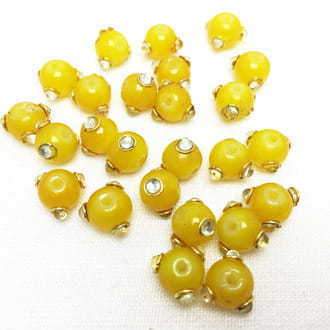 Kundan Beads Yellow