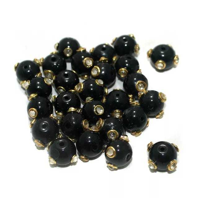 Kundan Beads Black