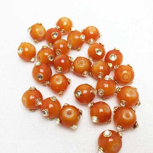 Kundan Beads Orange