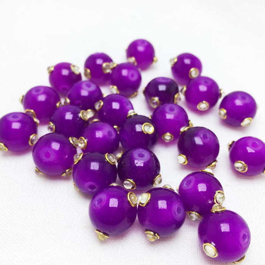 Kundan Beads Purple