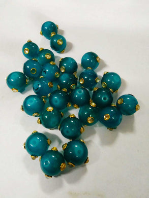 Kundan Beads Greenish Blue