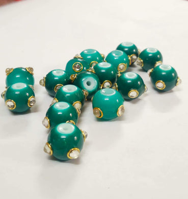 Kundan Beads -Green