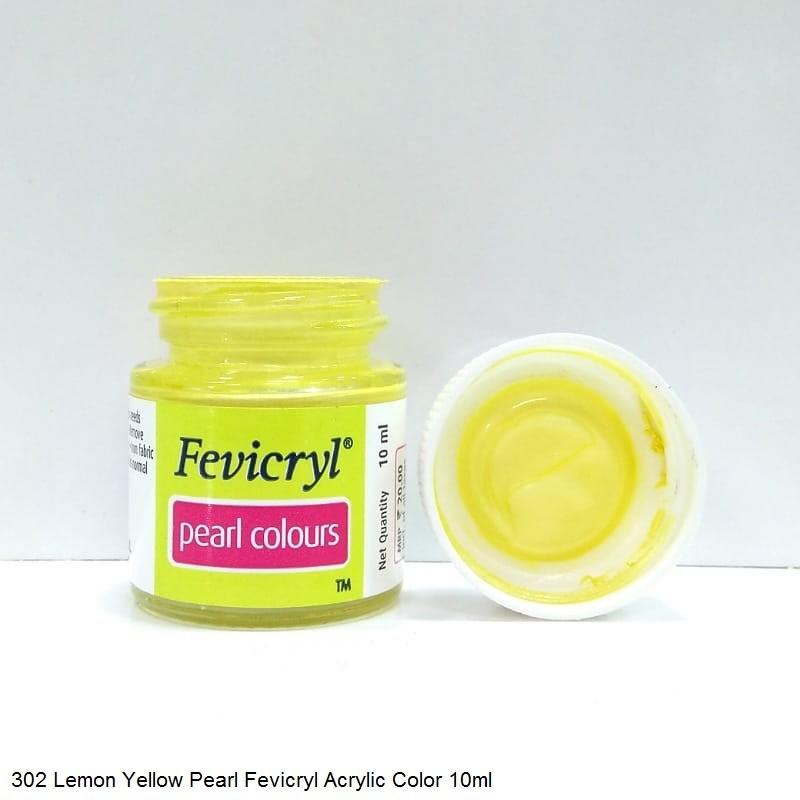 Fevicryl Sparking Pearl Colors -Lemon Yellow Fabric Glue & Adhesives