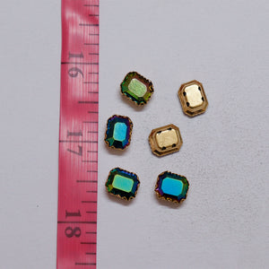 Square Shape Crystal Stone/Kundan 8x10mm (1 Piece)