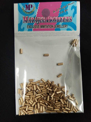 Sugar Bead Crystal Tube Beads MEDIUM SIZE (ANTIQUE GOLD)
