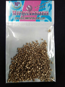 Sugar Bead Crystal Tube Beads SMALL SIZE (ANTIQUE GOLD)