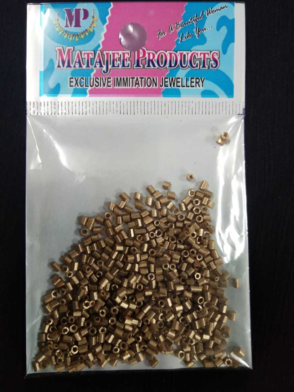 Sugar Bead Crystal Tube Beads SMALL SIZE (ANTIQUE GOLD)