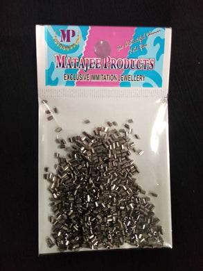 Sugar Bead Crystal Tube Beads SMALL SIZE (BLACK METAL)