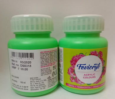 Fevicryl Acrylic Colors - Neon Green 100Ml Fabric Glue & Adhesives