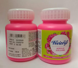 Fevicryl Acrylic Colors - Neon Pink 100Ml Fabric Glue & Adhesives