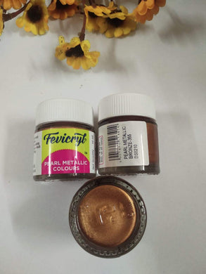 Fevicryl Pearl Metalic Colors- Bronze Fabric Glue & Adhesives