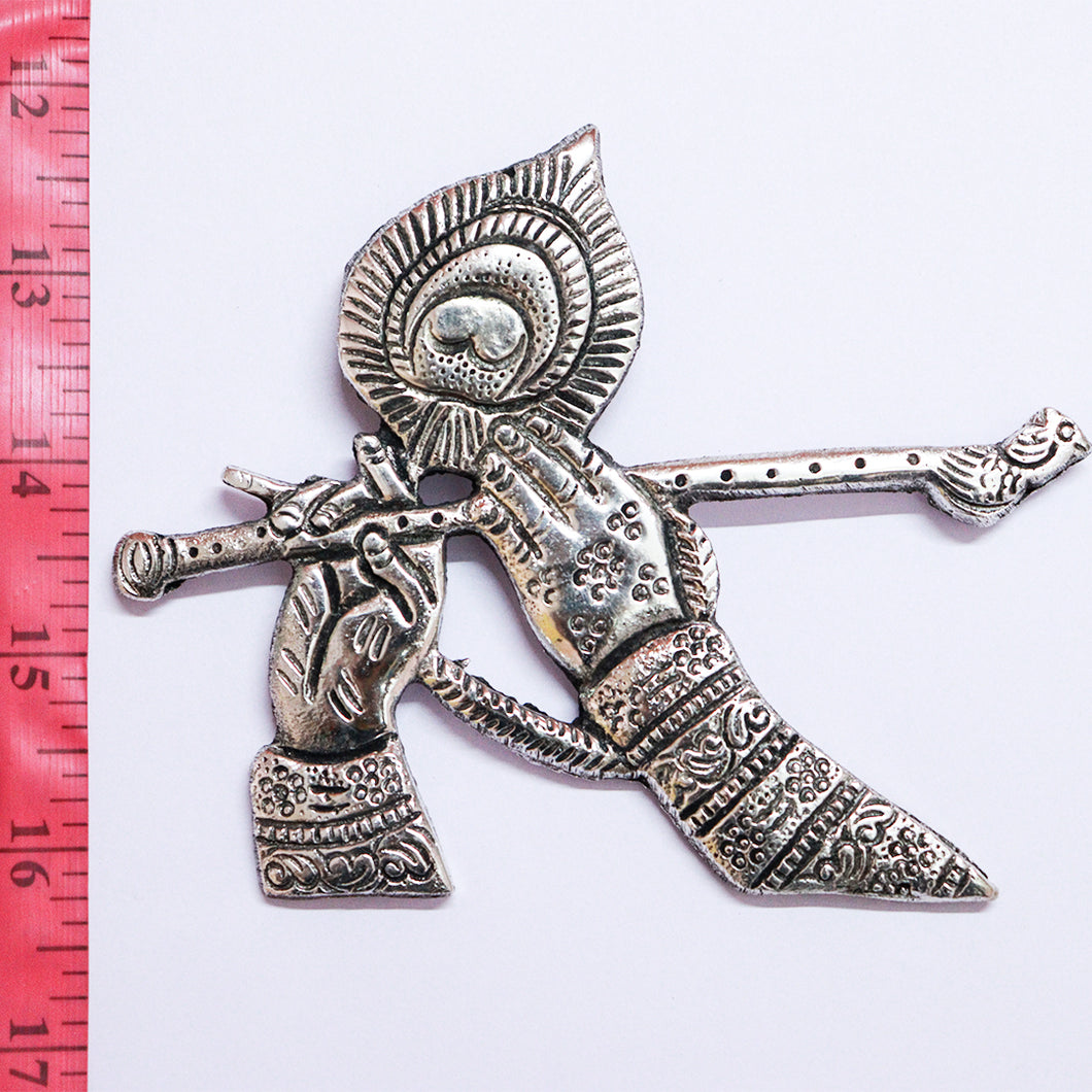 Silver Hand with Flute Pendant Big Size
