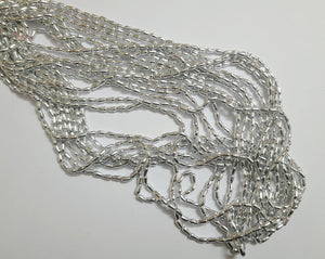 4 mm Antique Silver Plastic Rice Beads-50Grams