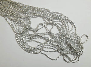 4 mm Antique Silver Plastic Rice Beads-10 Grams