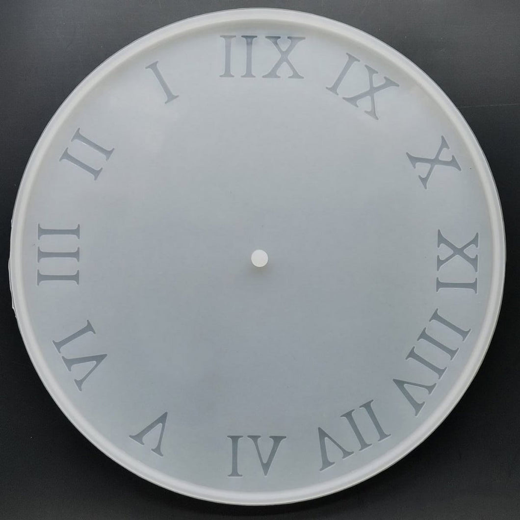 Resin Silicone Mould Roman Number Clock 10 Inch