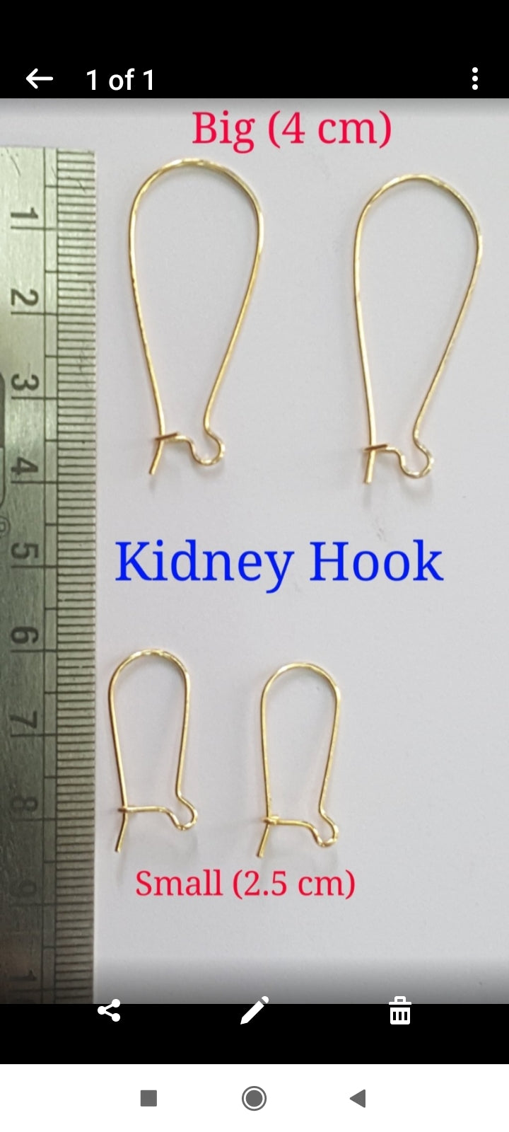 Kidney Hook Small 3.5 cm -10 Pairs